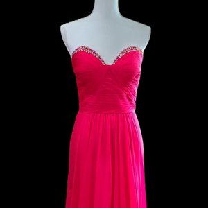 LaFemme Fuchsia Aline gown